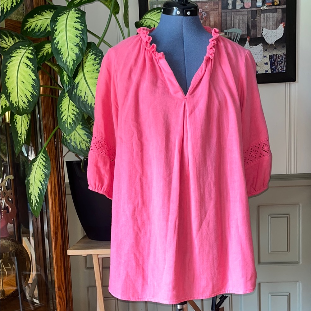 Lane Bryant Pink Ruffled Women's Top